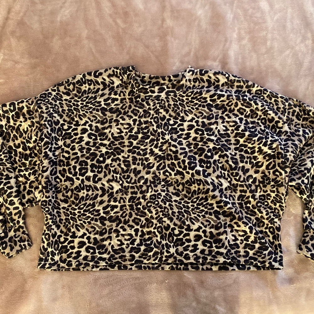 Bershka cheetah print top